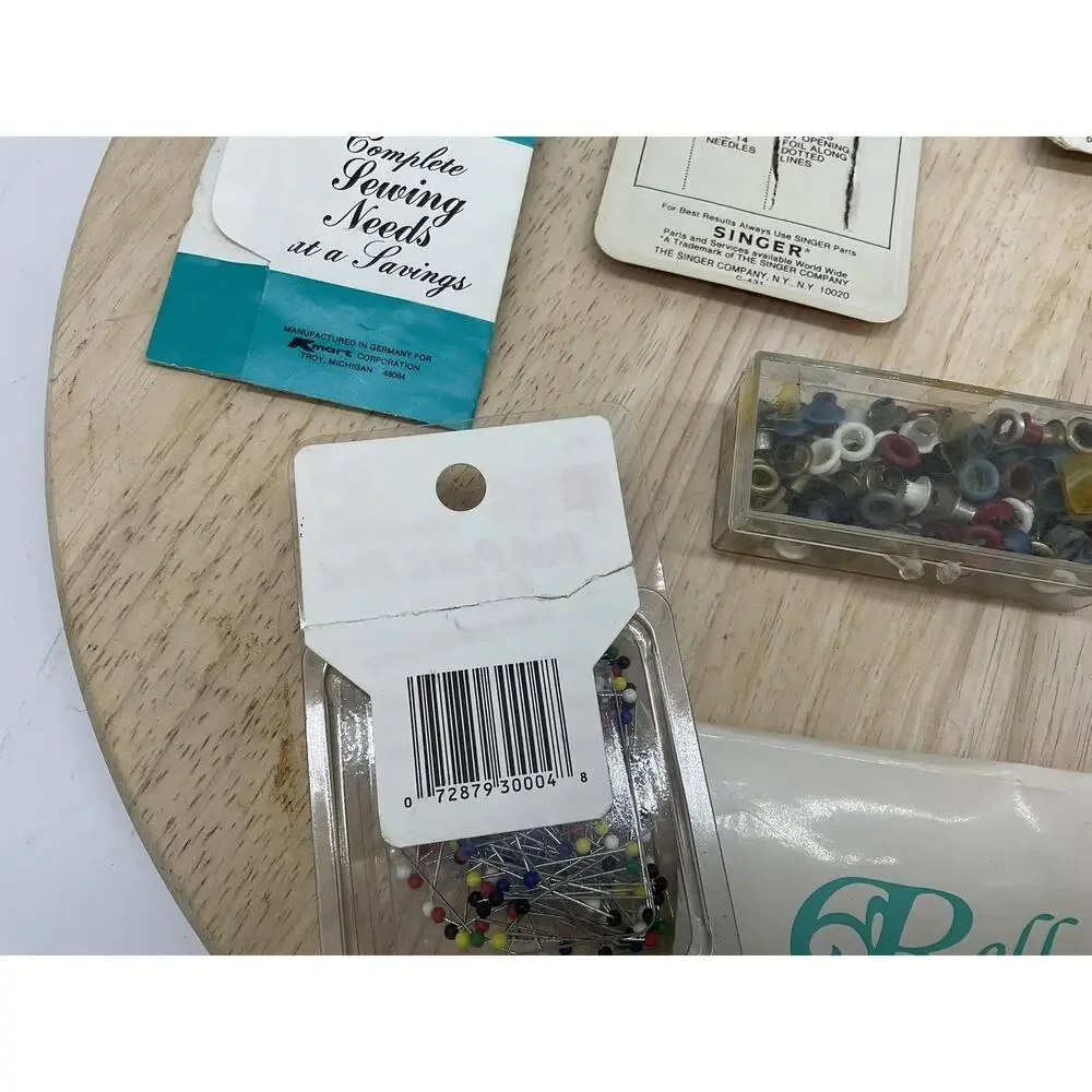 Vintage Mixed Brands Hem Tape Sewing Notions Lot Wrights Needles Pins‎ Bell